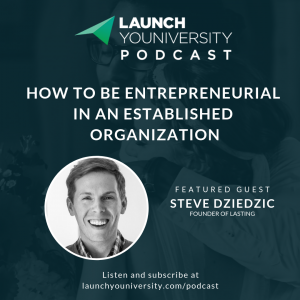 112: How to be Entrepreneurial in an Established Organization with Lasting’s Stephen Dziedzic